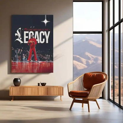 Quote Metal Poster | Michael Jordan – Legacy Over Dreams Metal Frame | GOAT Mentality Basketball Wall Art | Champion Legacy Quote Metal Poster - TURTLEWINGS