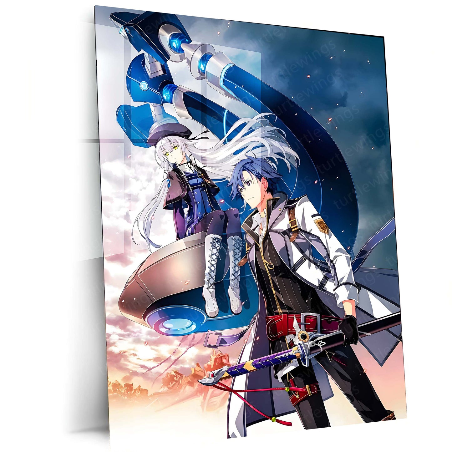 Anime Metal Poster | The Legend of Heroes – Trails of Cold Steel Artwork | Fantasy Adventure Anime Metal Frame Poster