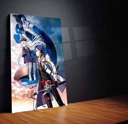 Anime Metal Poster | The Legend of Heroes – Trails of Cold Steel Artwork | Fantasy Adventure Anime Metal Frame Poster