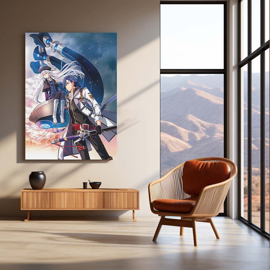 Anime Metal Poster | The Legend of Heroes – Trails of Cold Steel Artwork | Fantasy Adventure Anime Metal Frame Poster