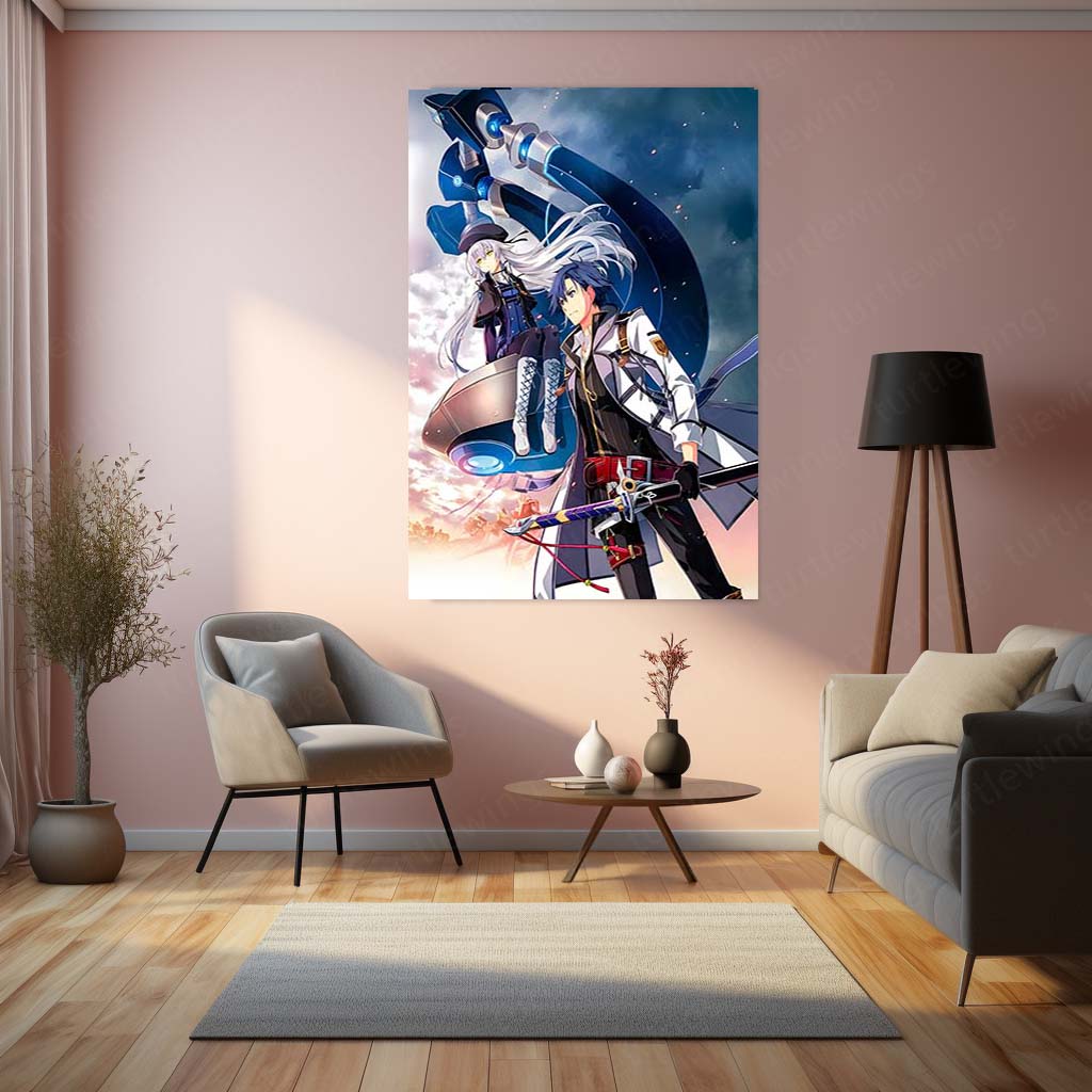 Anime Metal Poster | The Legend of Heroes – Trails of Cold Steel Artwork | Fantasy Adventure Anime Metal Frame Poster