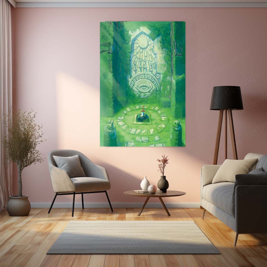 Game Metal Poster | Legend of Zelda Metal Frame | Premium Gaming Wall Art | HD Metal Poster