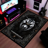 Suzuki Hayabusa Ornate Area Flat Rug | Luxury Superbike Persian Style Flat Rug for Living Room, Gaming Room & Motorcycle Decor