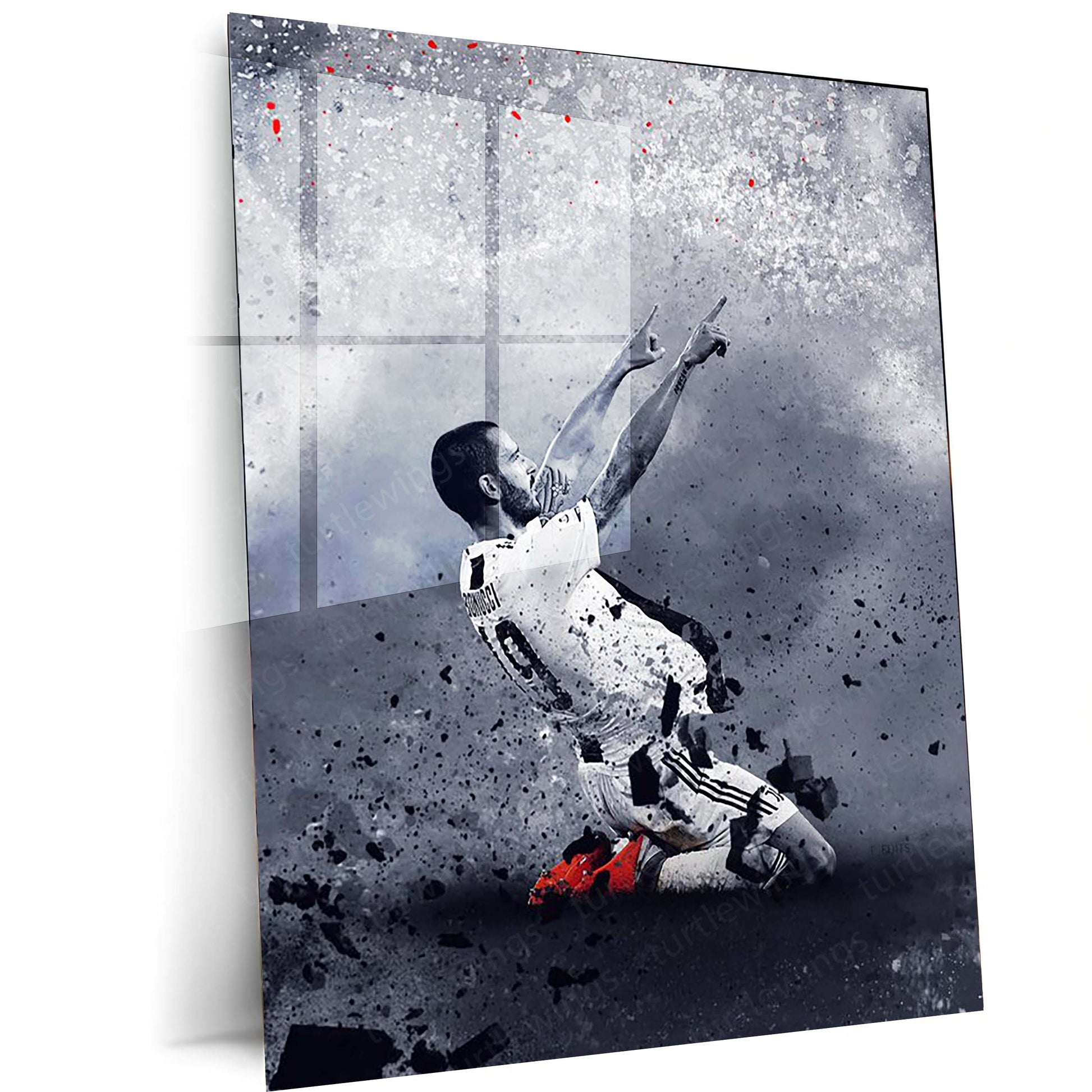 Leonardo Bonucci Celebration – Juventus Metal Frame | Iconic Defender Wall Art - TURTLEWINGS