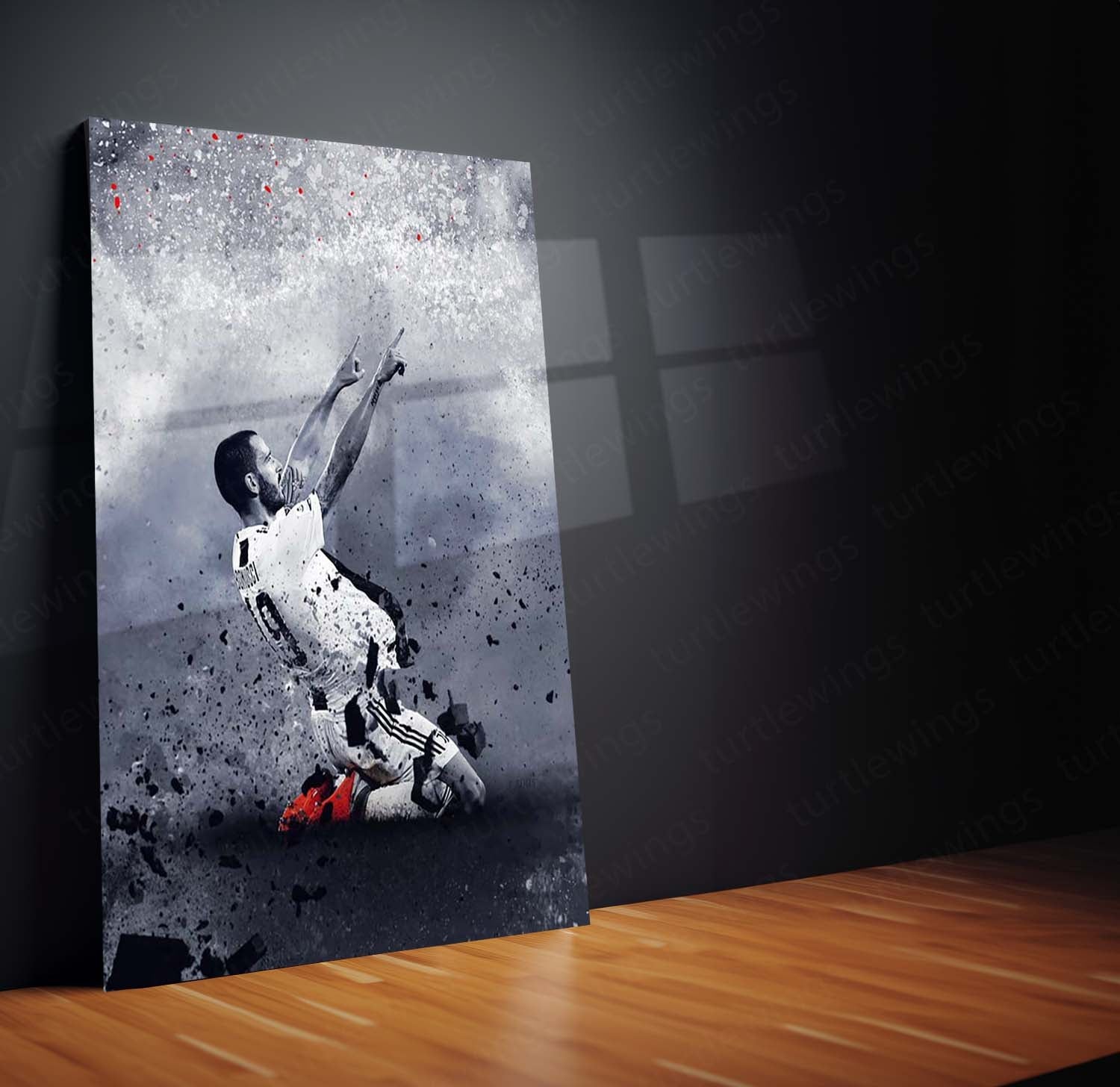 Leonardo Bonucci Celebration – Juventus Metal Frame | Iconic Defender Wall Art - TURTLEWINGS