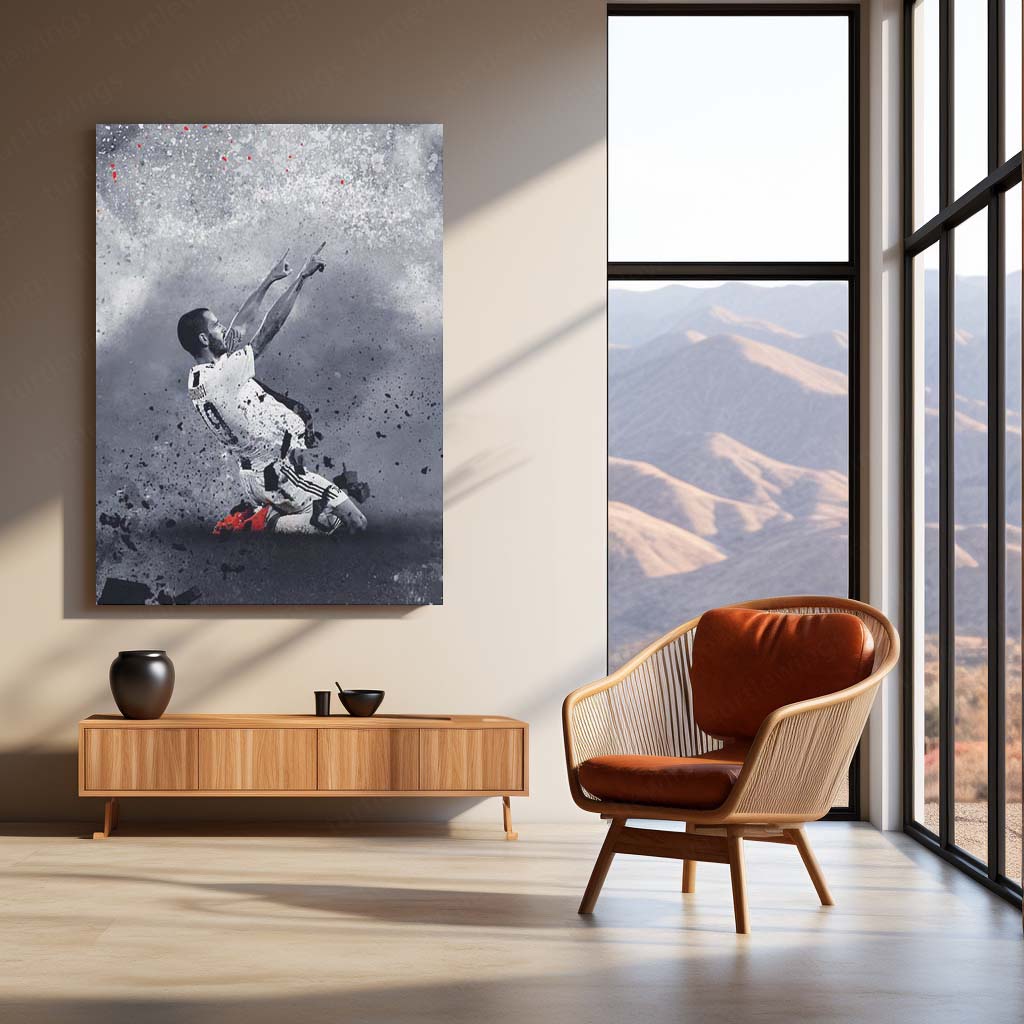 Leonardo Bonucci Celebration – Juventus Metal Frame | Iconic Defender Wall Art - TURTLEWINGS