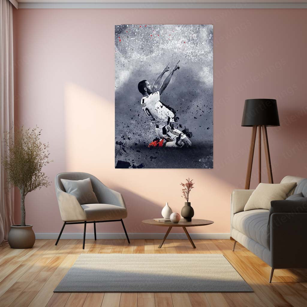 Leonardo Bonucci Celebration – Juventus Metal Frame | Iconic Defender Wall Art - TURTLEWINGS