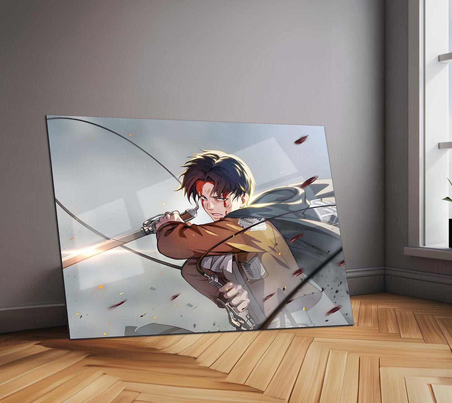 Anime Metal Poster | Levi Ackerman Metal Poster | Humanity’s Strongest Soldier Anime Wall Art  Elite Scout Regiment Warrior Metal Frame by TurtleWings