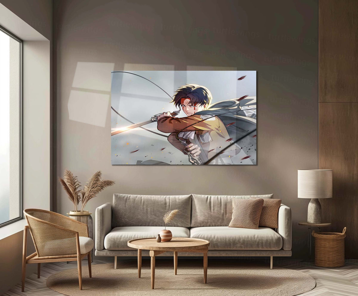 Anime Metal Poster | Levi Ackerman Metal Poster | Humanity’s Strongest Soldier Anime Wall Art  Elite Scout Regiment Warrior Metal Frame by TurtleWings