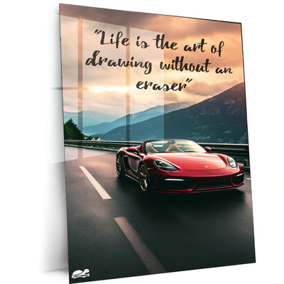 Life is the Art of Drawing Without Eraser Metal Print | Natural Colors ... - TURTLEWINGS