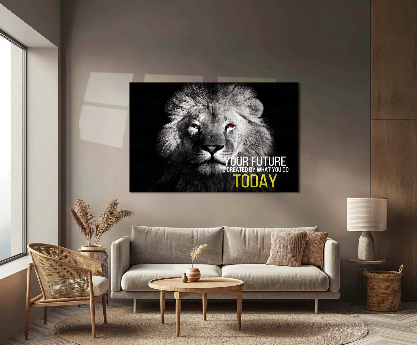 Quote Metal Poster | “Your Future Is Created by What You Do Today” | Inspirational Wall Art