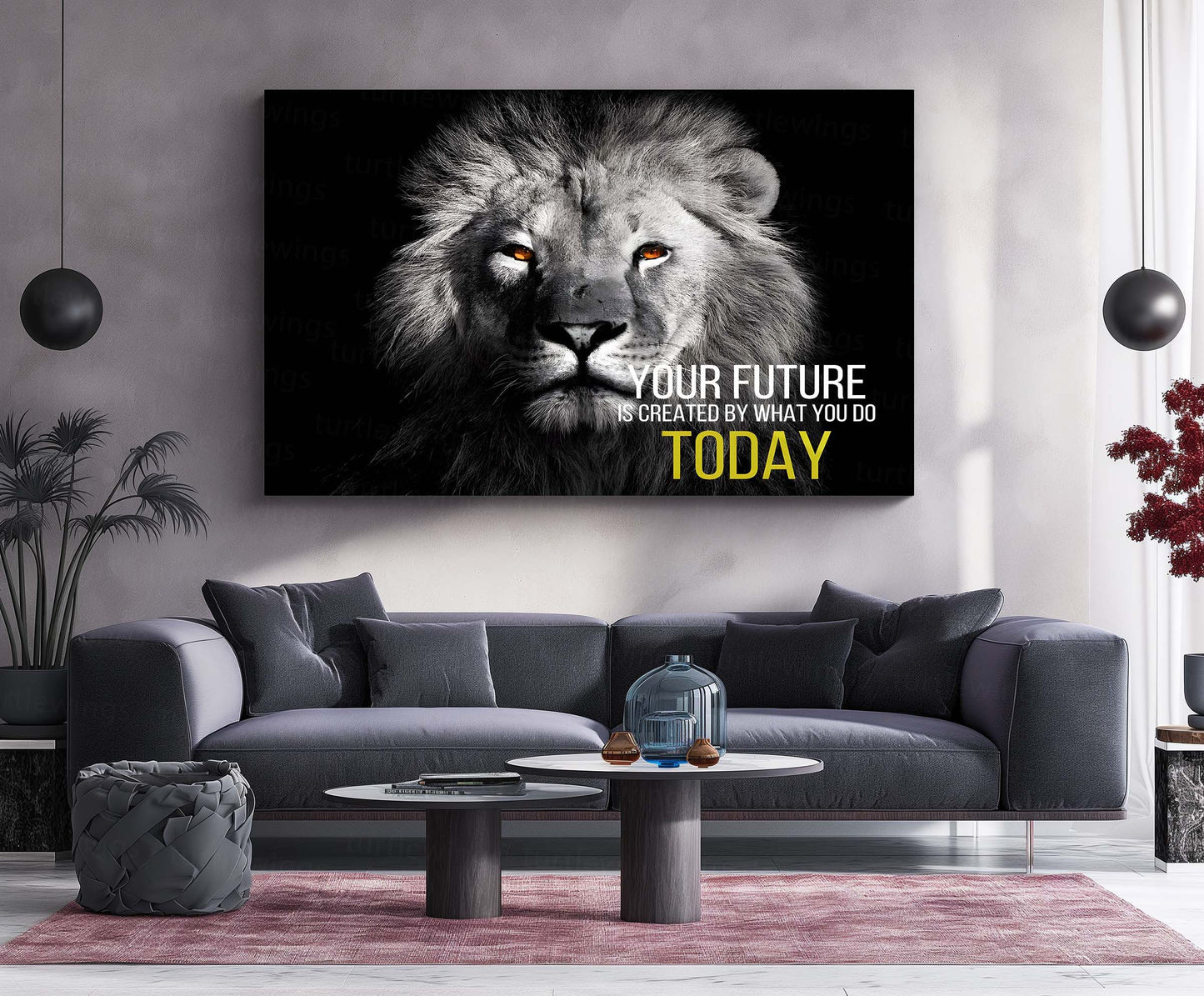 Quote Metal Poster | “Your Future Is Created by What You Do Today” | Inspirational Wall Art