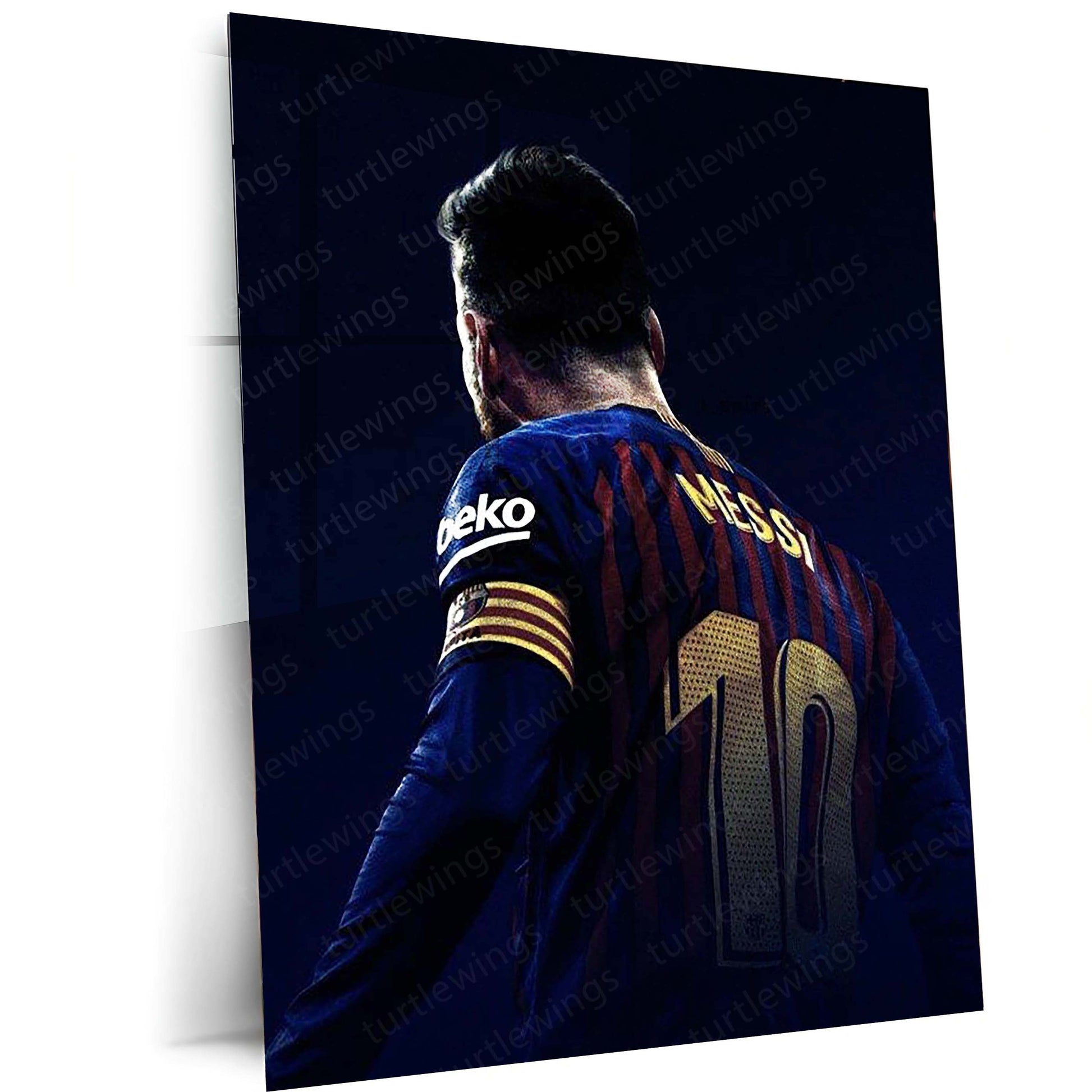 Lionel Messi Metal Frame | Football Wall Art | Premium Poster for Argentina, Barcelona & Inter Miami Fans 01 - TURTLEWINGS