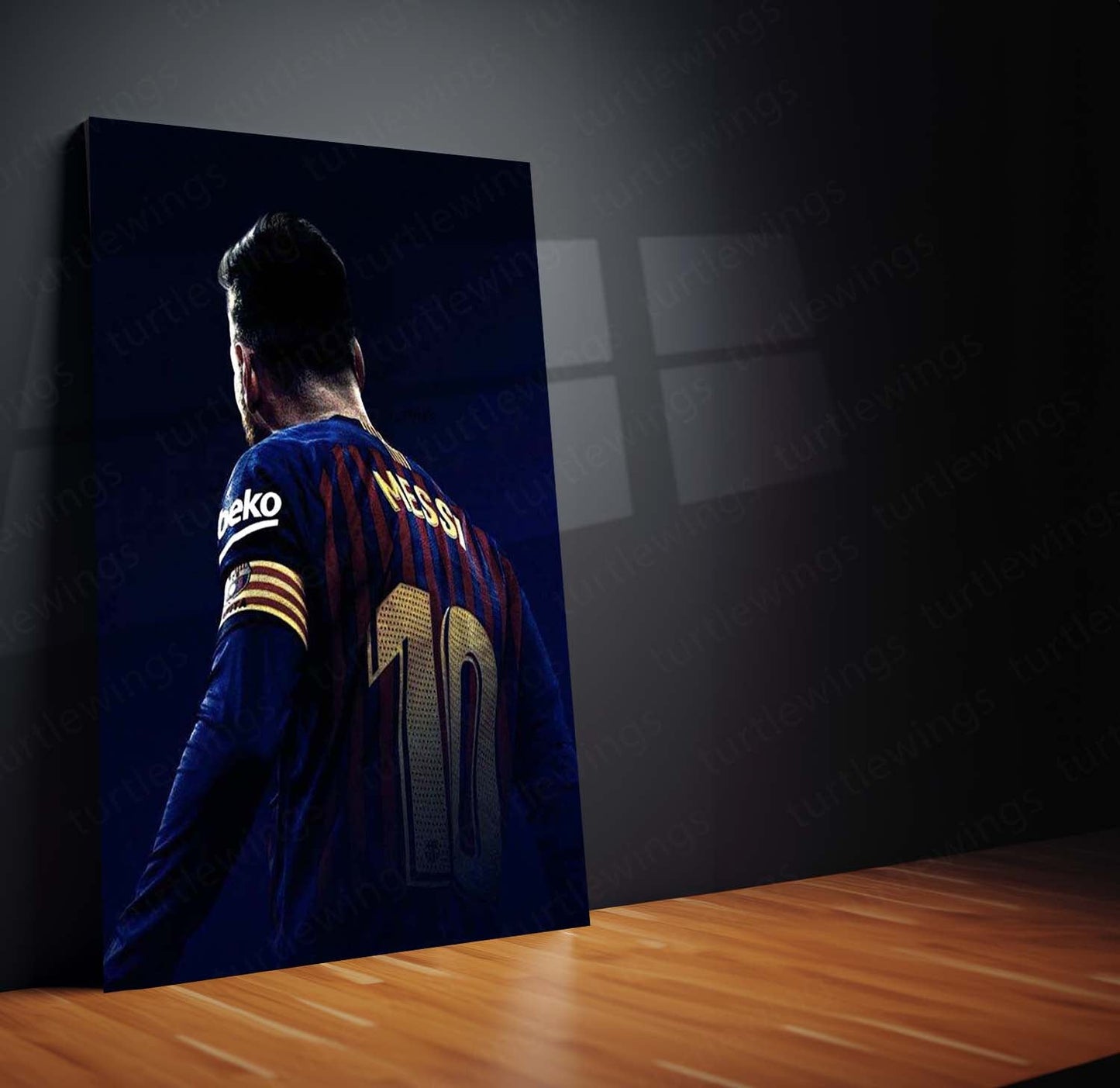 Lionel Messi Metal Frame | Football Wall Art | Premium Poster for Argentina, Barcelona & Inter Miami Fans 01 - TURTLEWINGS