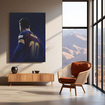 Lionel Messi Metal Frame | Football Wall Art | Premium Poster for Argentina, Barcelona & Inter Miami Fans 01 - TURTLEWINGS