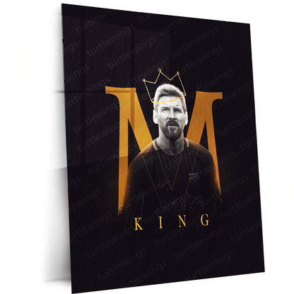 Lionel Messi Metal Frame | Football Wall Art | Premium Poster for Argentina, Barcelona & Inter Miami Fans 02 - TURTLEWINGS