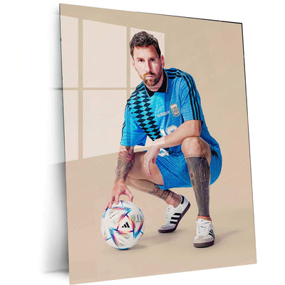 Lionel Messi Metal Poster – GOAT Football Legend Wall Art - TURTLEWINGS
