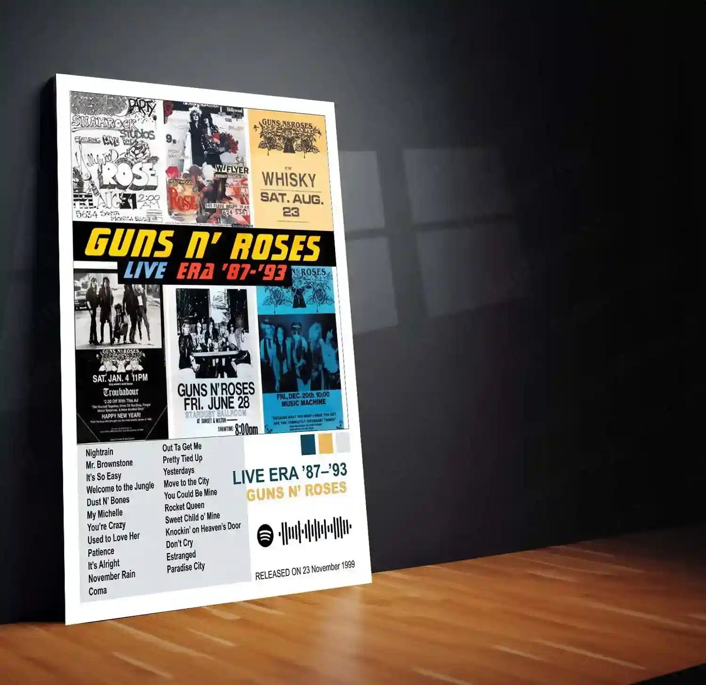 Guns N’ Roses Complete Collection | Set of 10 | Set of 8 | Set of 4 | Album Posters Metal Frames Hard Rock Legends. Raw Energy. Timeless Stage Power. - TURTLEWINGS