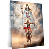 Lord Shiva, Lord Krishna, Lord Rama & Lord Hanuman Metal Frame | Divine Strength Wall Art