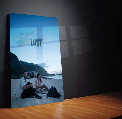 Movies & Series Metal Poster | Lost Series Metal Poster | Ocean Crash Scene Wall Art | LOST Island Survival Frame | TV Series Decor - TURTLEWINGS
