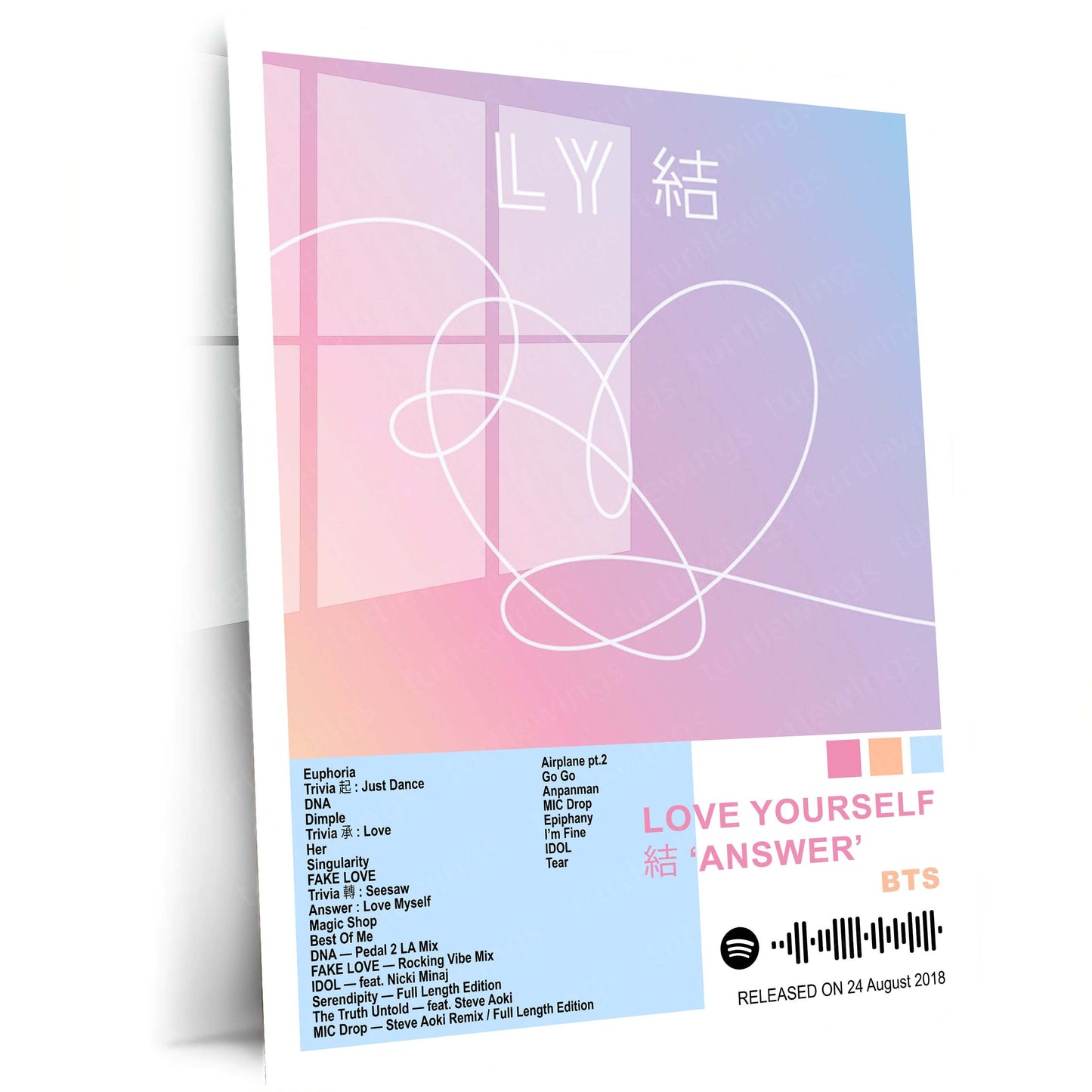 BTS – Complete Album Collection | Set of 8 | Set of 4 | Premium Metal Poster Set