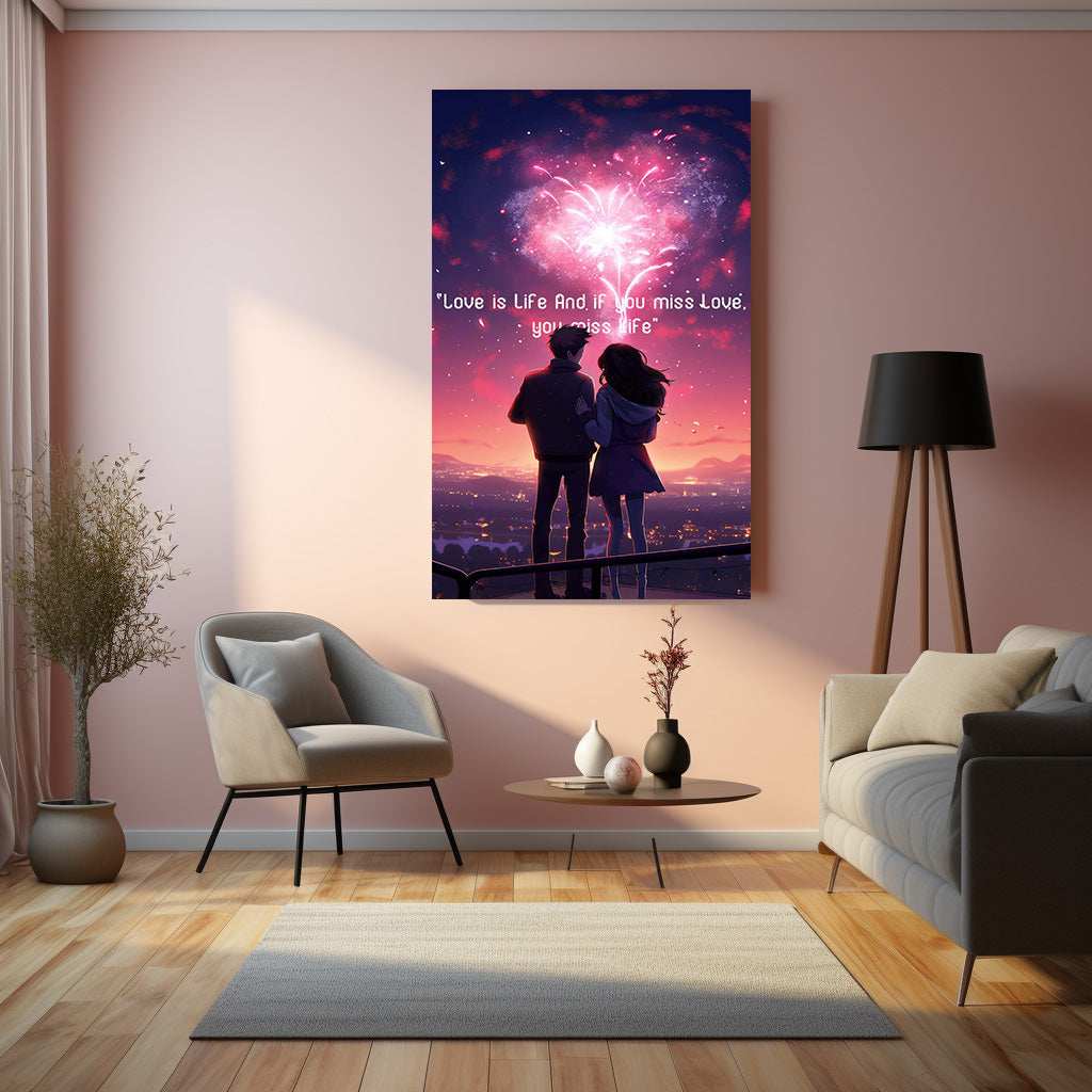 Love Life Quote Metal Print | Romantic - TurtleWings - TURTLEWINGS