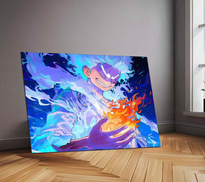 Anime Metal Poster | Luffy Gear 5 Metal Poster | One Piece Anime Wall Art | Premium Metal Poster