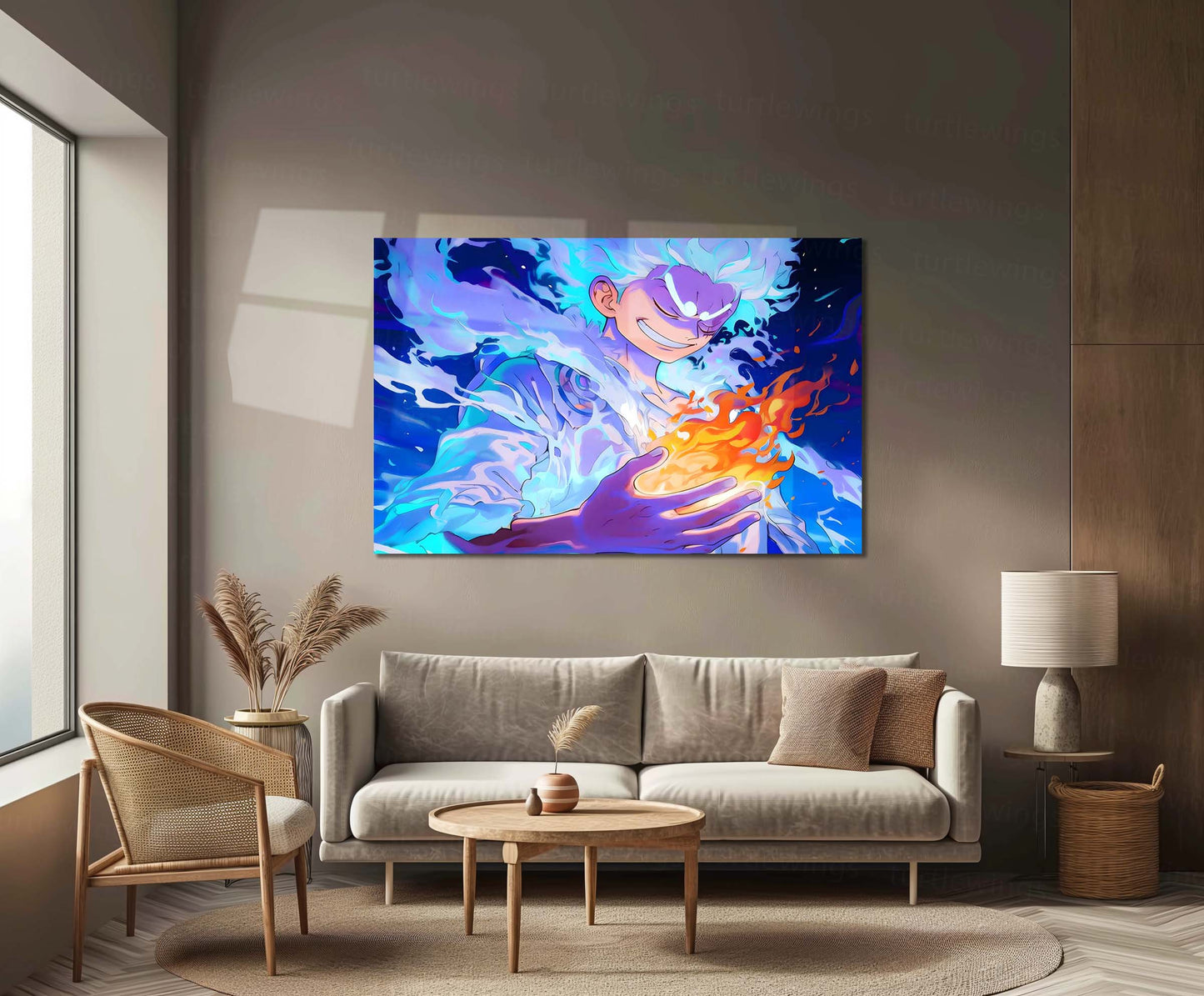 Anime Metal Poster | Luffy Gear 5 Metal Poster | One Piece Anime Wall Art | Premium Metal Poster