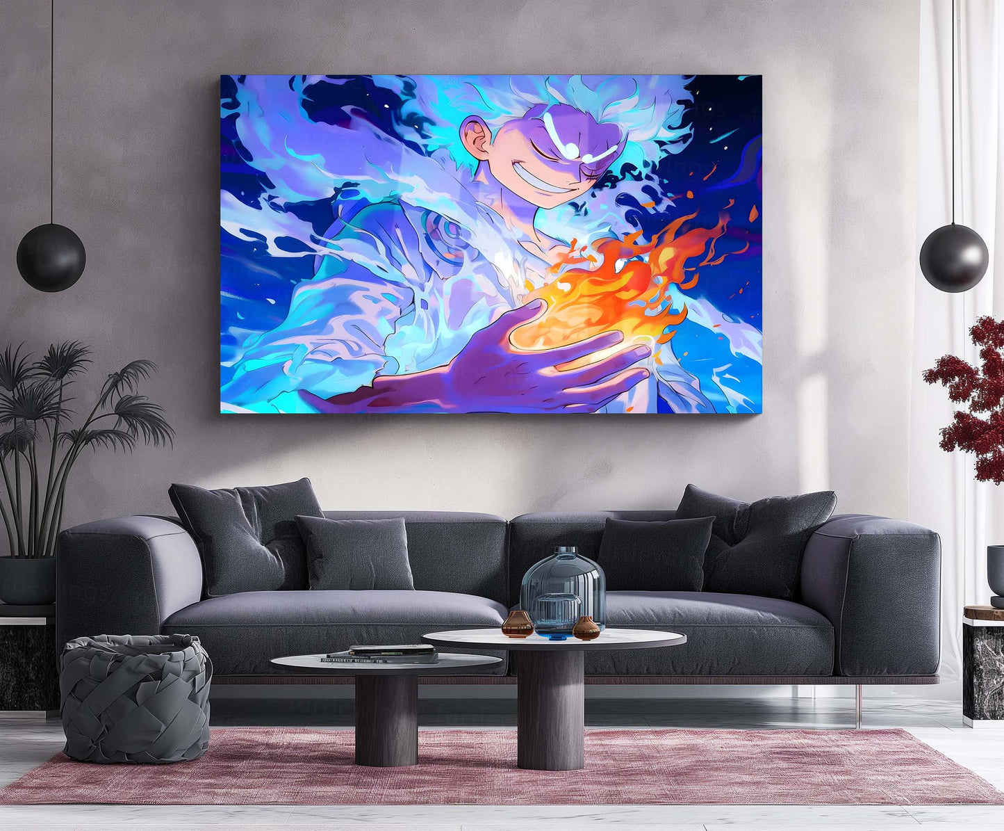 Anime Metal Poster | Luffy Gear 5 Metal Poster | One Piece Anime Wall Art | Premium Metal Poster