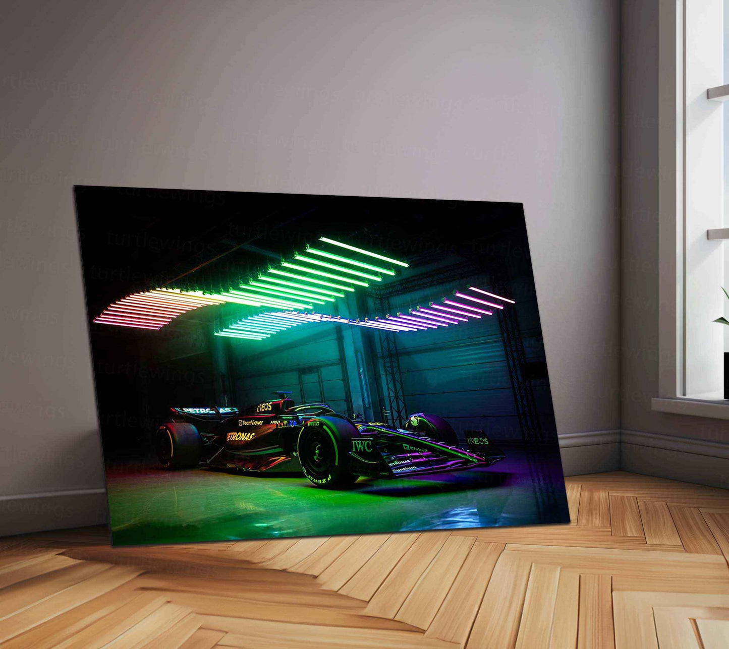 Mercedes-AMG Petronas Metal Poster | Formula 1 Racing Artwork | Silver Arrows Wall Decor - TURTLEWINGS
