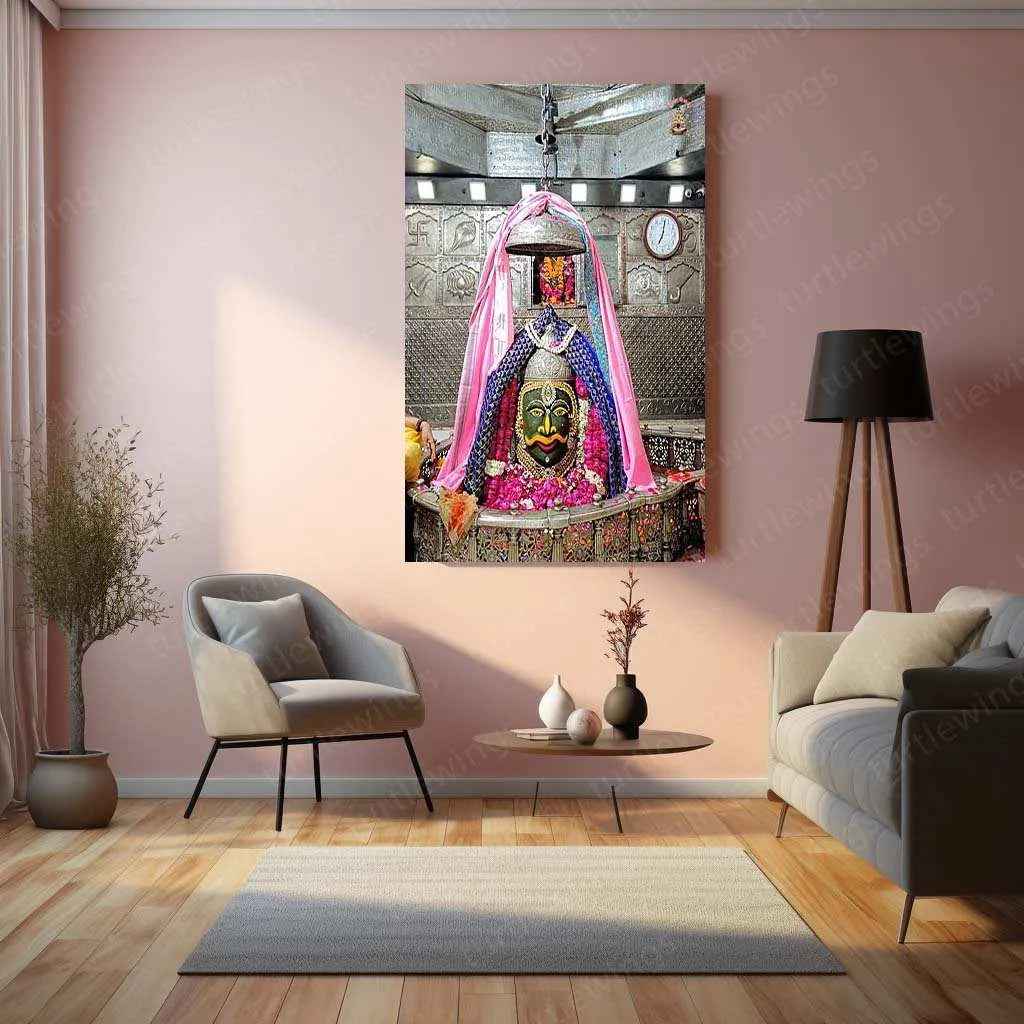 Mahakaleshwar Metal Poster – Divine Lord Shiva Wall Art | Ujjain Mahakal Temple Decor - TURTLEWINGS