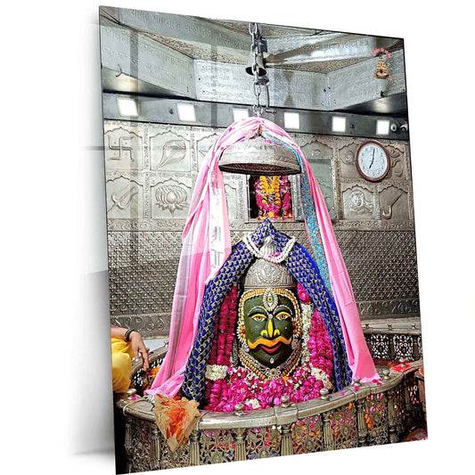 Mahakaleshwar Metal Poster – Divine Lord Shiva Wall Art | Ujjain Mahakal Temple Decor - TURTLEWINGS