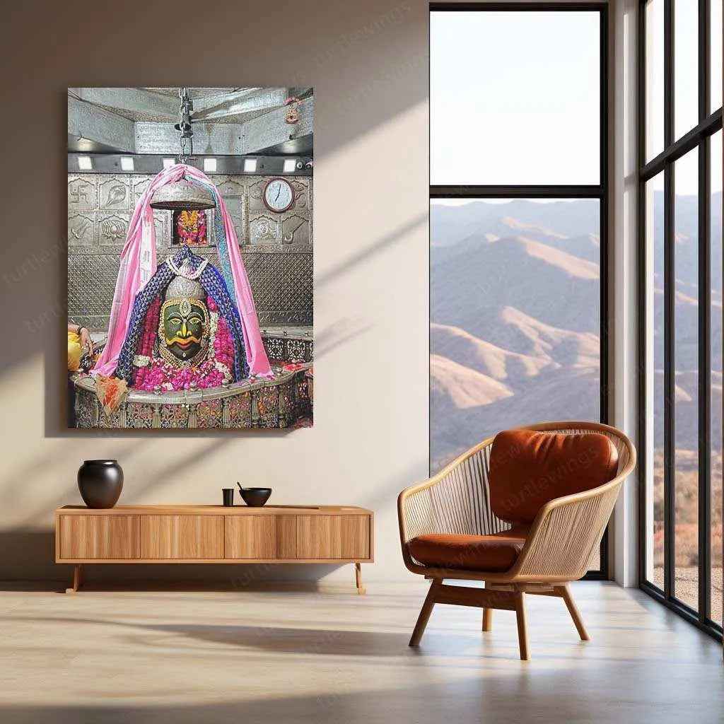Mahakaleshwar Metal Poster – Divine Lord Shiva Wall Art | Ujjain Mahakal Temple Decor - TURTLEWINGS