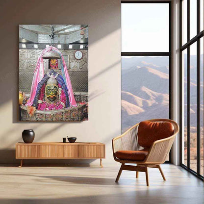 Mahakaleshwar Metal Poster – Divine Lord Shiva Wall Art | Ujjain Mahakal Temple Decor - TURTLEWINGS