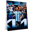 Lionel Messi Argentina Victory Celebration Metal Poster | World Champion Football Legend Wall Art