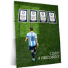 Lionel Messi Guinness World Records Metal Poster | Argentina Football Legend Record Breaker Wall Art