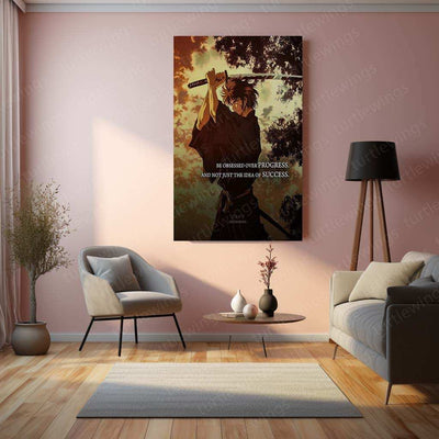 Motivational Quote Metal Poster – Inspirational Wall Art | Success & Mindset Decor - TURTLEWINGS