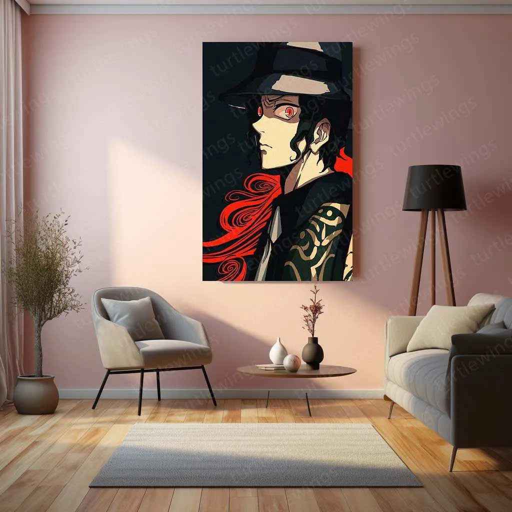 Muzan Kibutsuji Metal Poster – Demon Slayer Anime Villain Wall Art 2 - TURTLEWINGS
