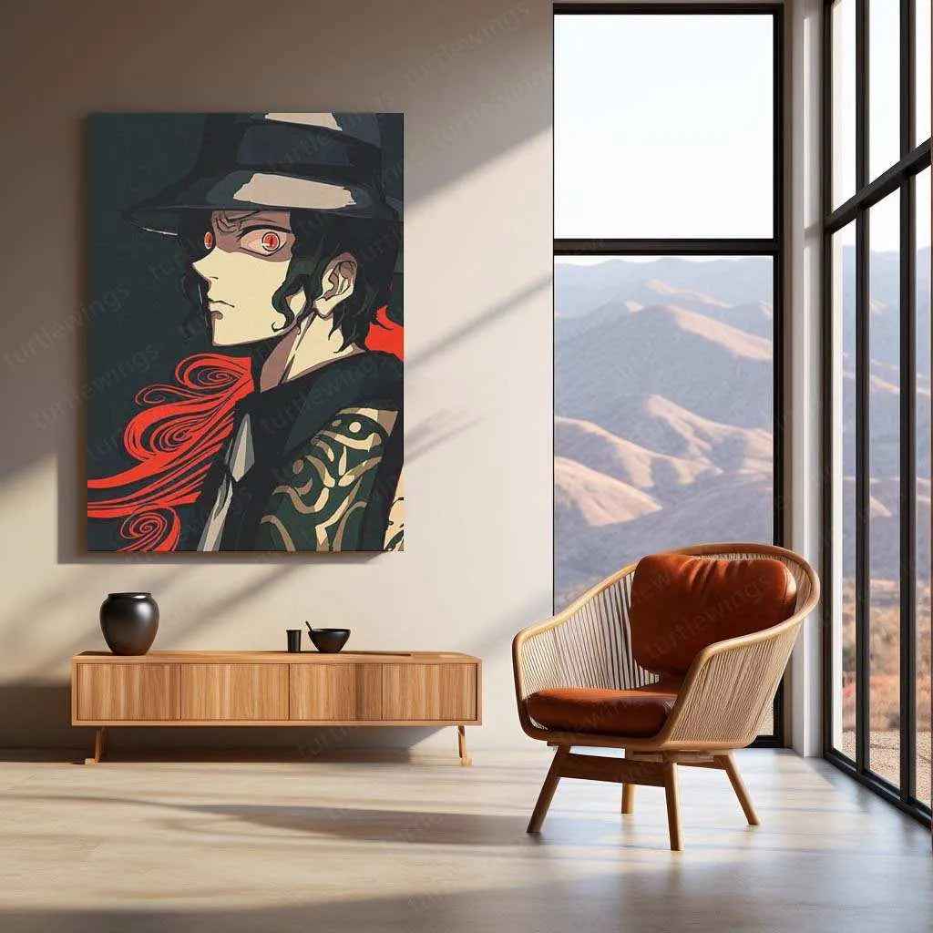 Muzan Kibutsuji Metal Poster – Demon Slayer Anime Villain Wall Art 2 - TURTLEWINGS