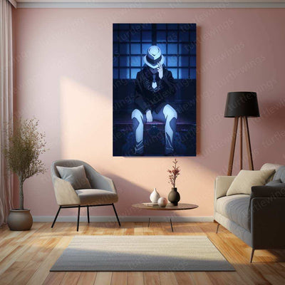 Muzan Kibutsuji Metal Poster – Demon Slayer Anime Villain Wall Art 3 - TURTLEWINGS