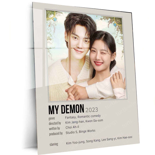 My Demon Metal Poster – A Dark & Romantic K-Drama Fantasy Tribute - TURTLEWINGS