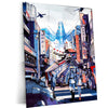 Anime Metal Poster | Macross – Mecha City Skyline Artwork | Classic Sci-Fi Anime Metal Frame Poster
