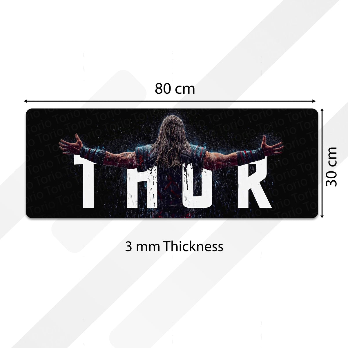 Thor Marvel Superhero Bedside Runner Flat Rug | God of Thunder Bedroom Runner for Gaming Room Decor