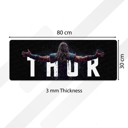 Thor Marvel Superhero Bedside Runner Flat Rug | God of Thunder Bedroom Runner for Gaming Room Decor