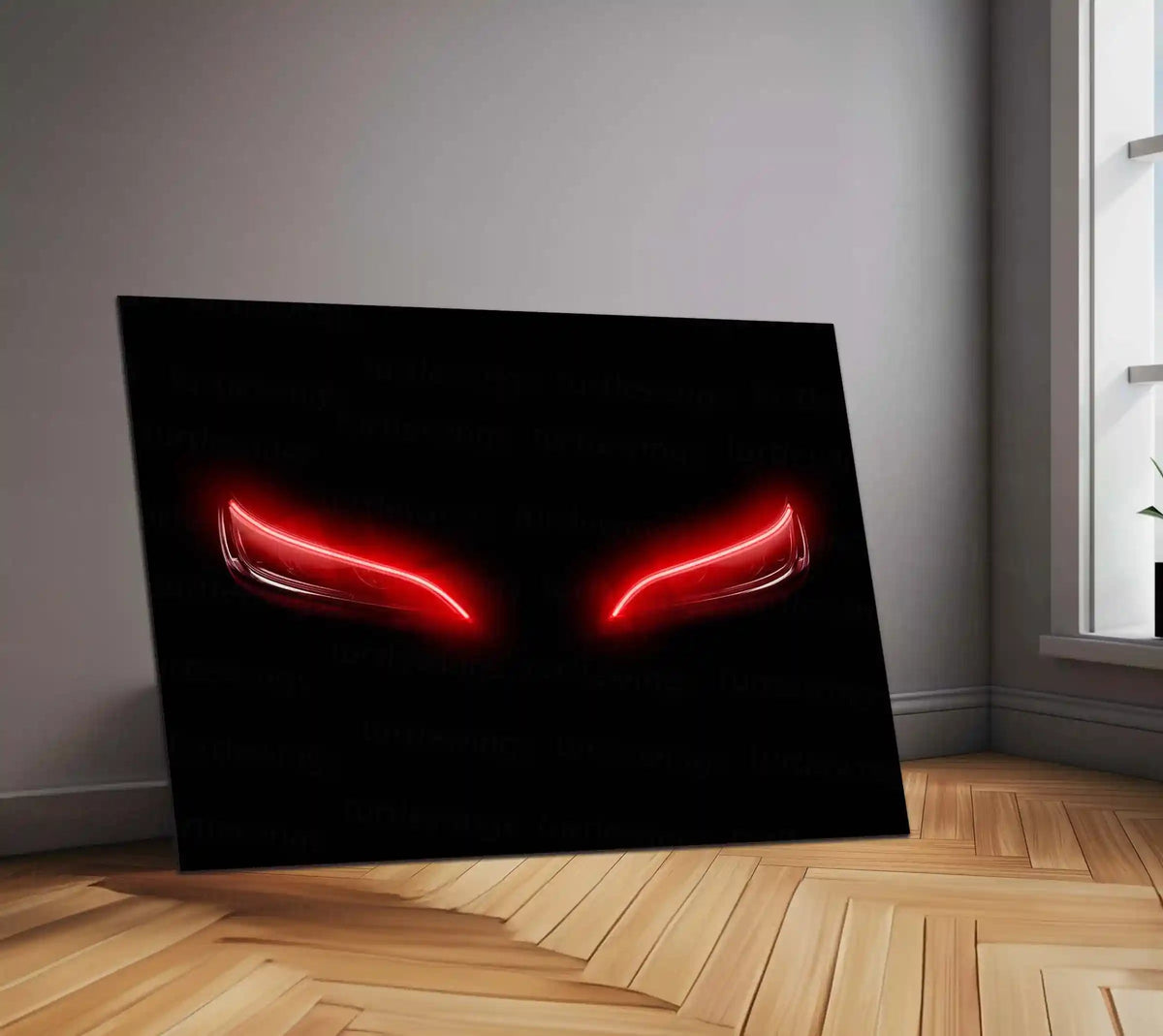 Mercedes CLS Neon LED Metal Poster | Luxury Coupe Night Edition | AMG Glow Wall Art - TURTLEWINGS