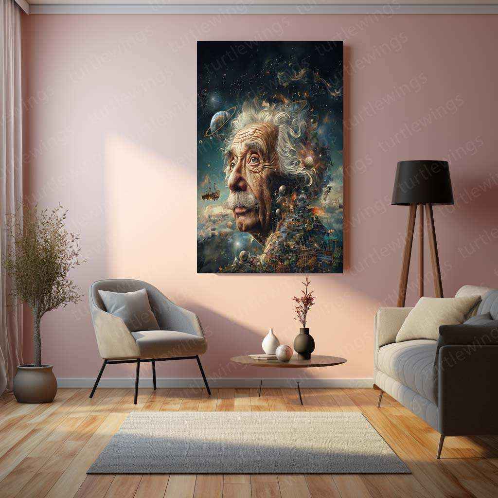 Metatron Inspirational Quote Metal Poster | Imagination vs. Knowledge Wall Art | Motivational Decor - TURTLEWINGS