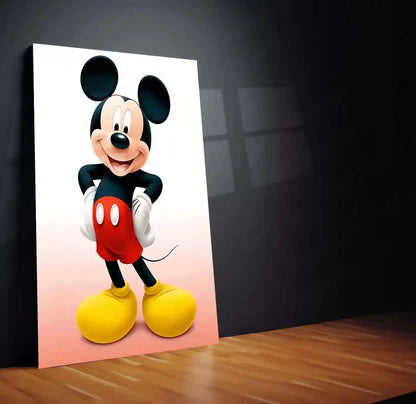 Anime Metal Poster | Mickey Mouse Cheerful Metal Poster – Classic Disney Magic - TURTLEWINGS