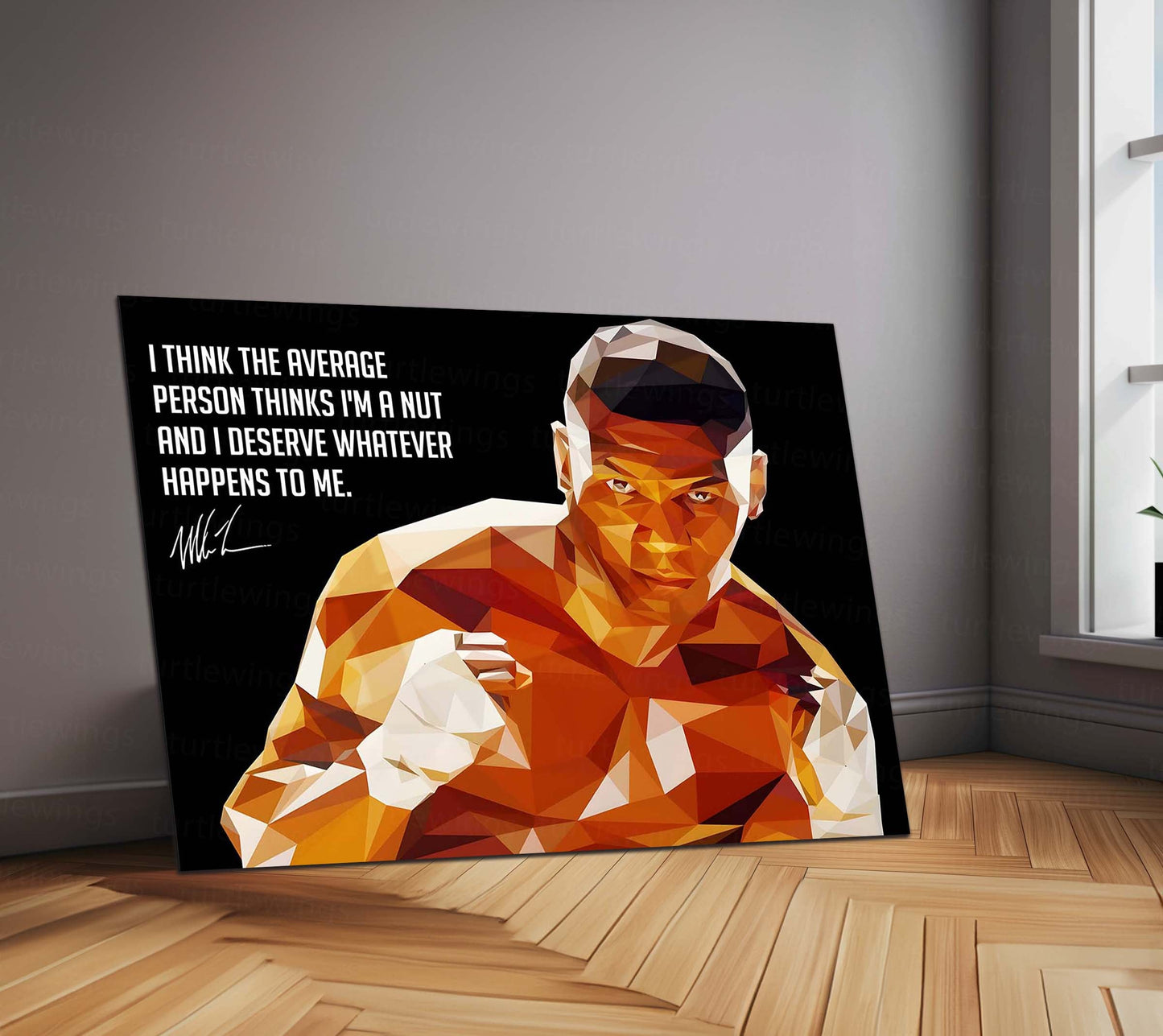 Quote Metal Poster | Mike Tyson Quote Metal Poster | Motivational Wall Art | Premium Metal Poster