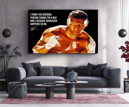 Quote Metal Poster | Mike Tyson Quote Metal Poster | Motivational Wall Art | Premium Metal Poster