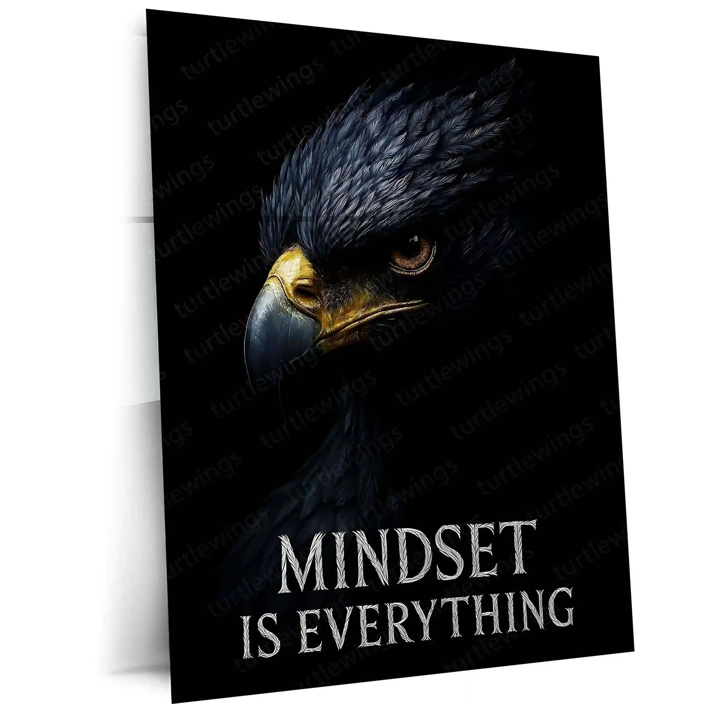 Quote Metal Poster | Mindset Is Everything Metal Frame | Power Mindset Wall Art | Premium Motivational Metal Poster - TURTLEWINGS